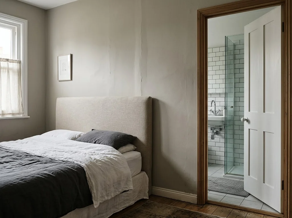 photorealistic bedroom interior